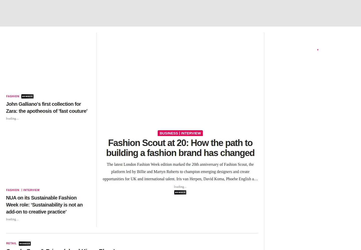 Screenshot of fashionunited.uk