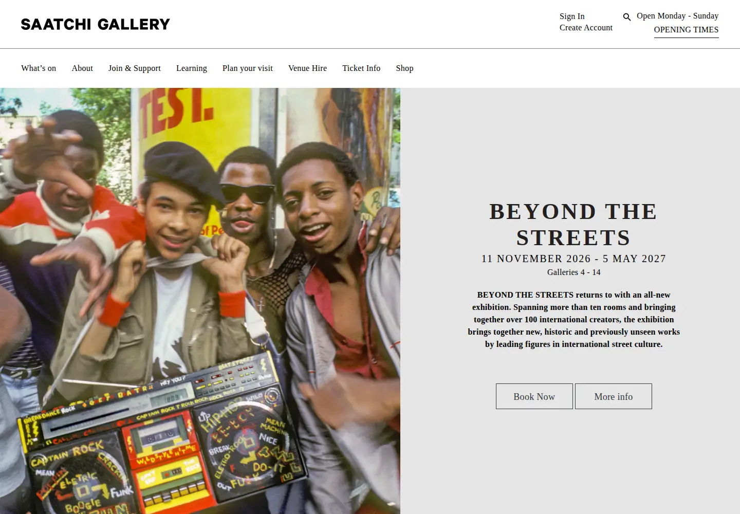 Screenshot of saatchigallery.com
