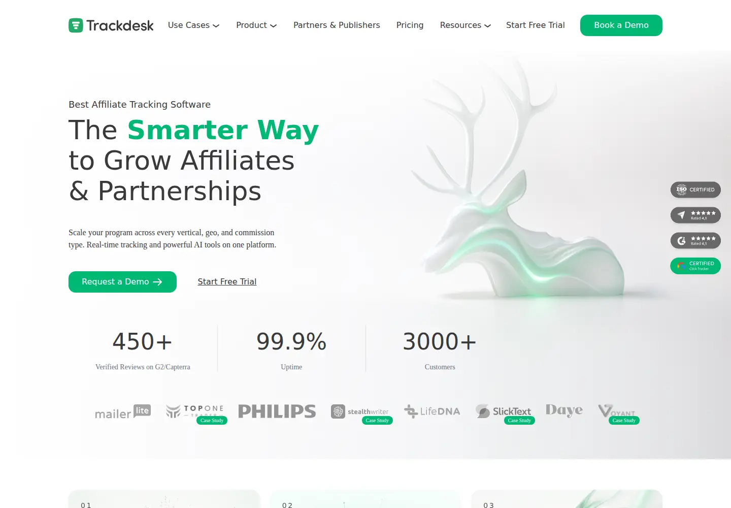 Screenshot of trackdesk.com