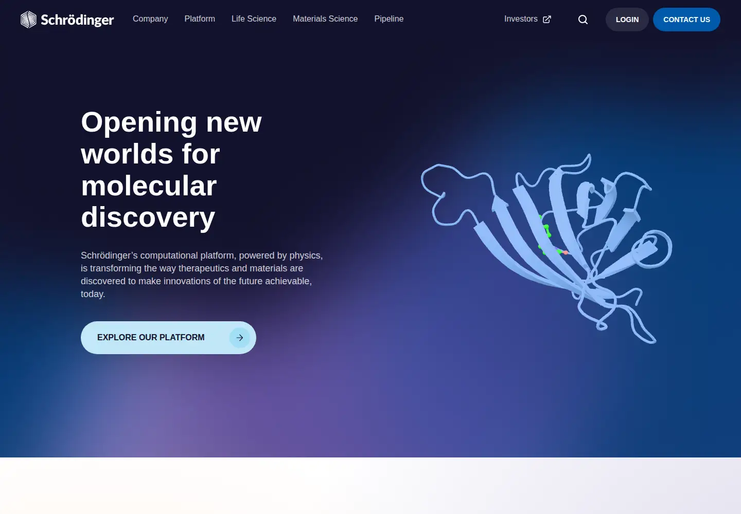 Screenshot of schrodinger.com