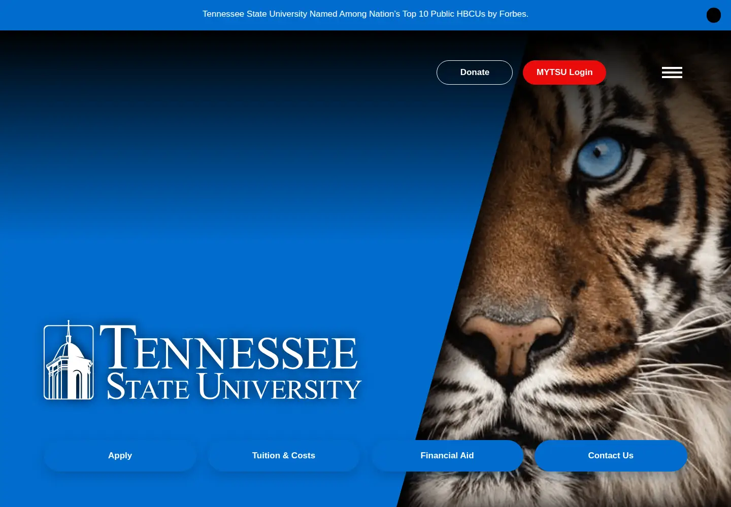 Screenshot of tnstate.edu