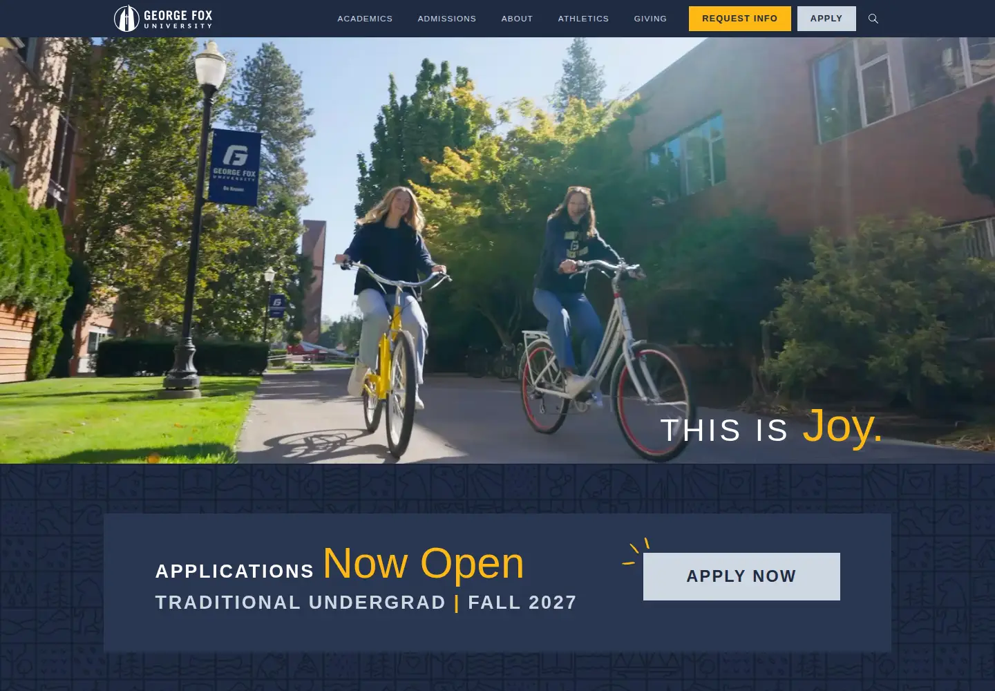 Screenshot of georgefox.edu