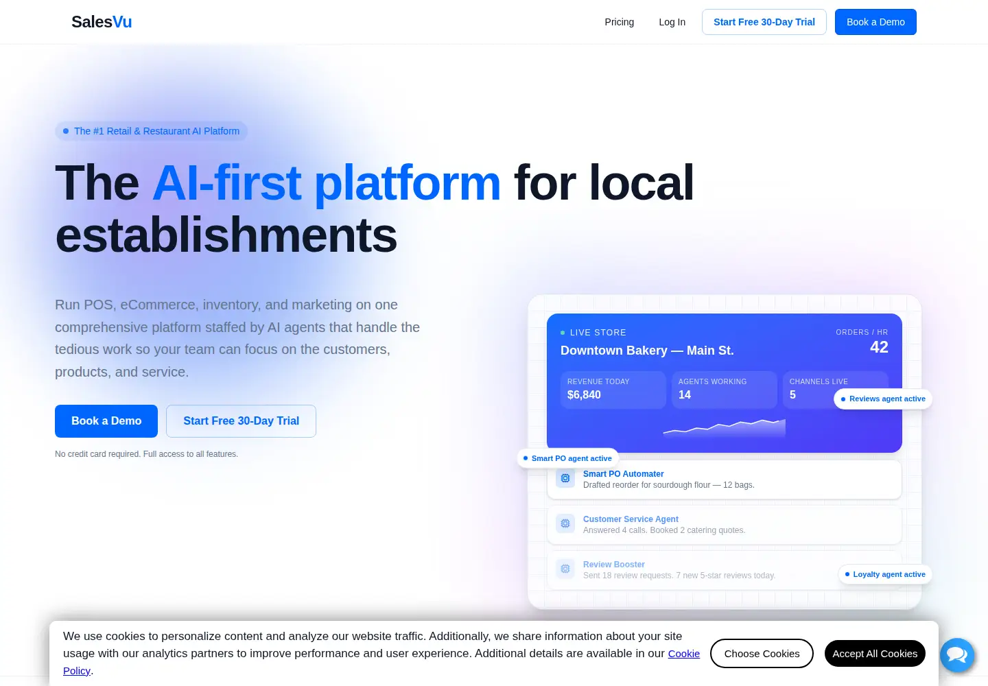 Screenshot of salesvu.com