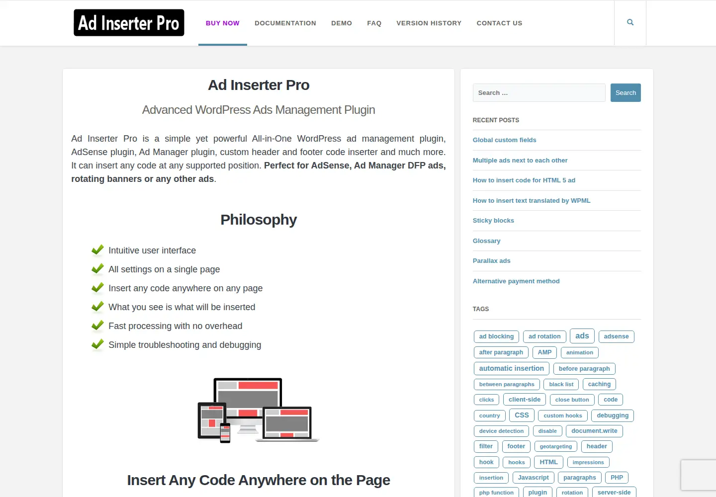 Screenshot of adinserter.pro