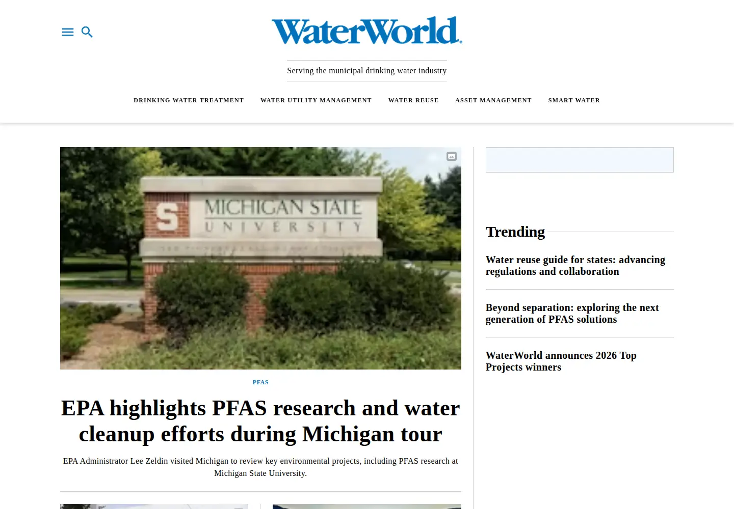 Screenshot of waterworld.com