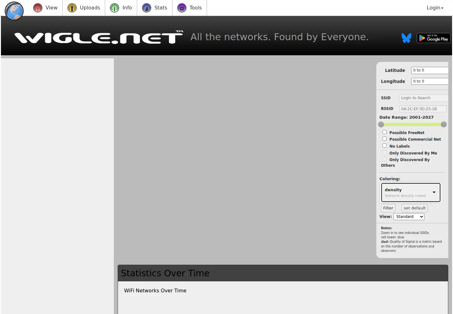 Screenshot of wigle.net