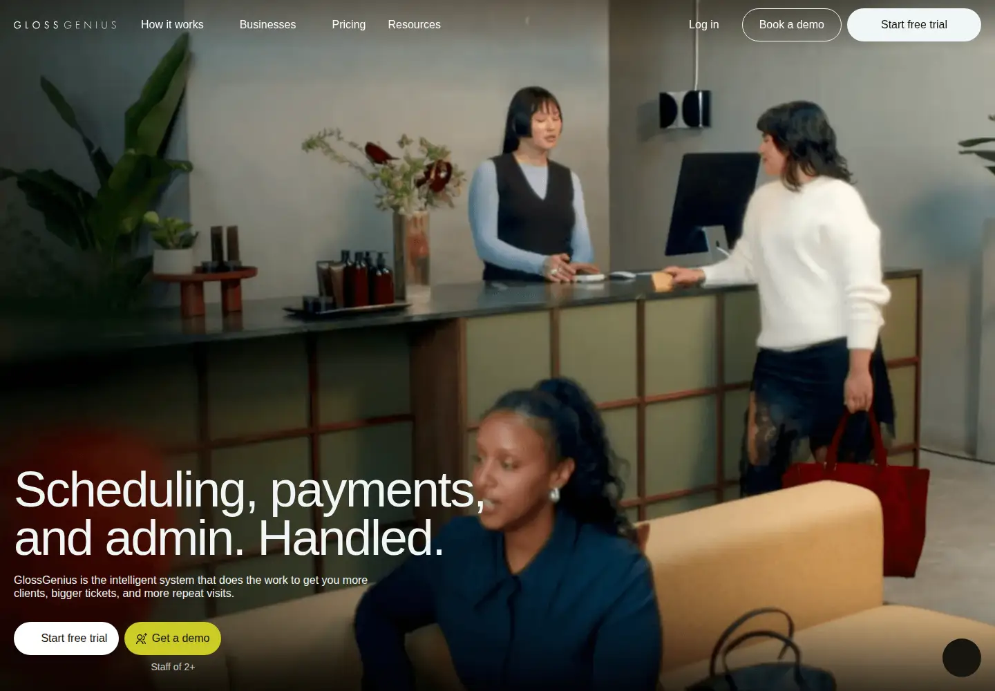 Screenshot of glossgenius.com