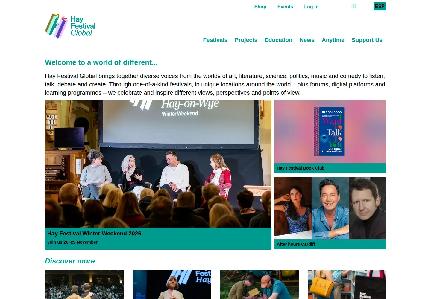 Screenshot of hayfestival.com