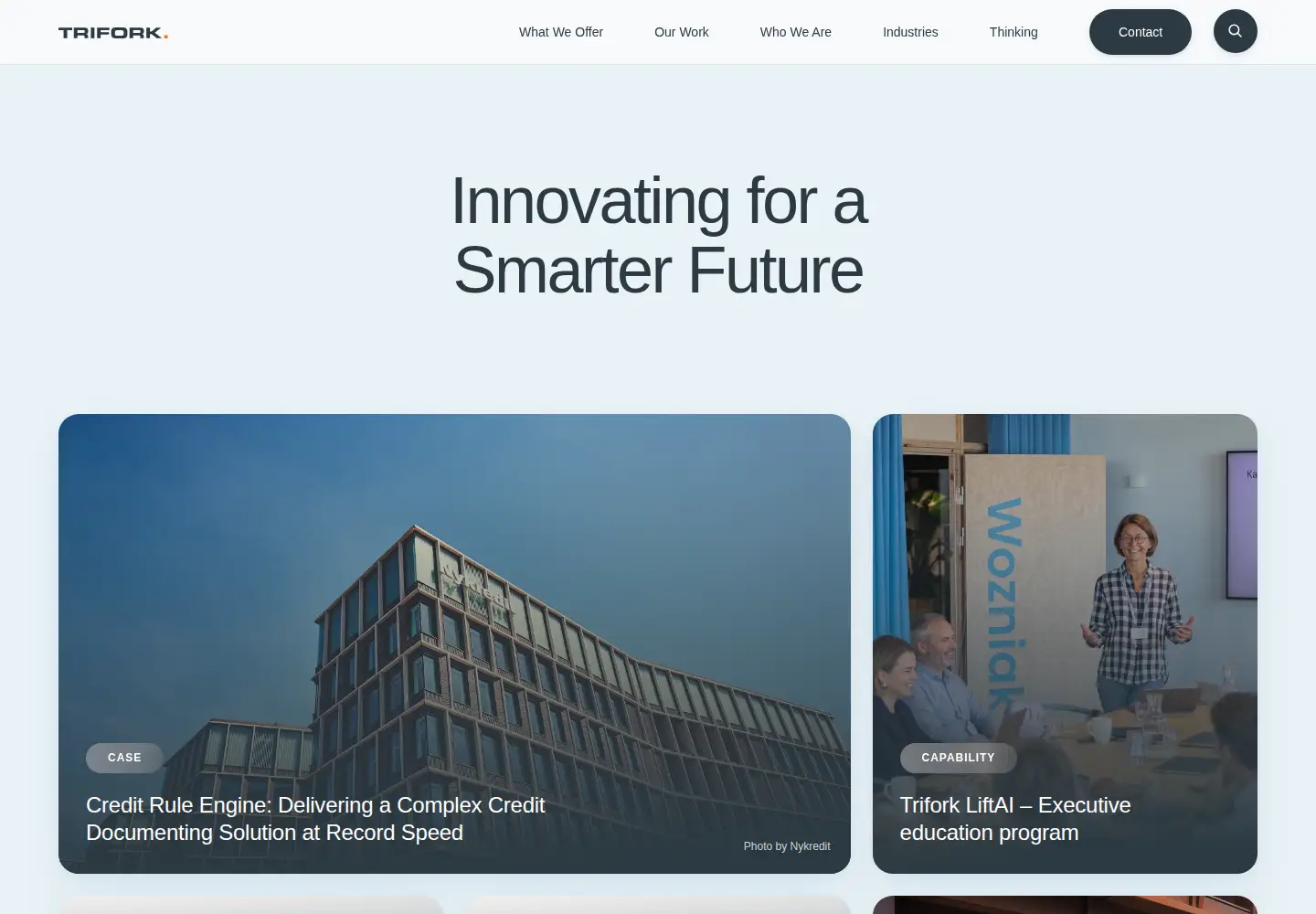 Screenshot of trifork.com