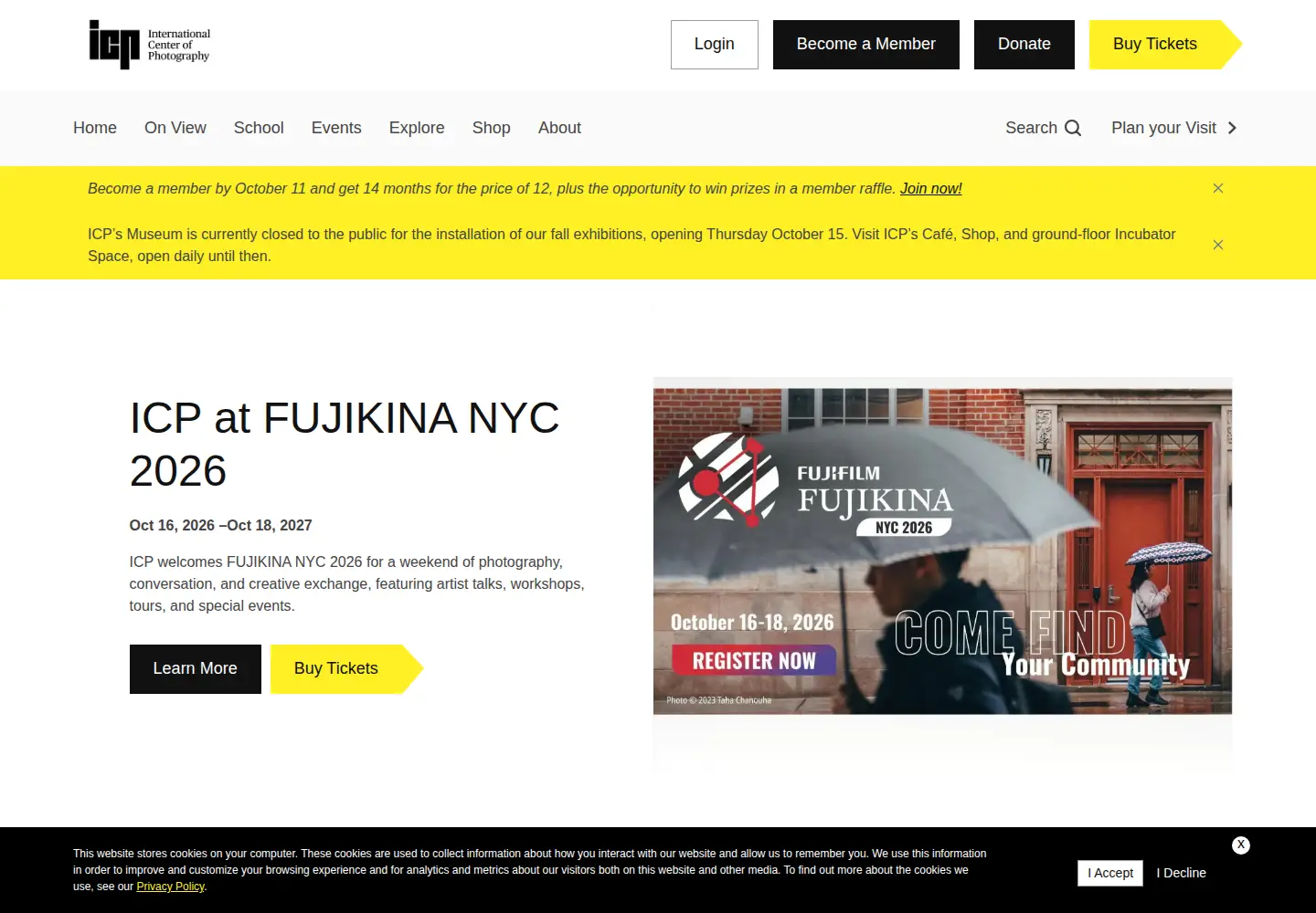 Screenshot of icp.org