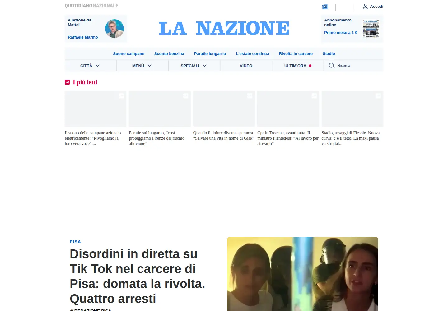 Screenshot of lanazione.it