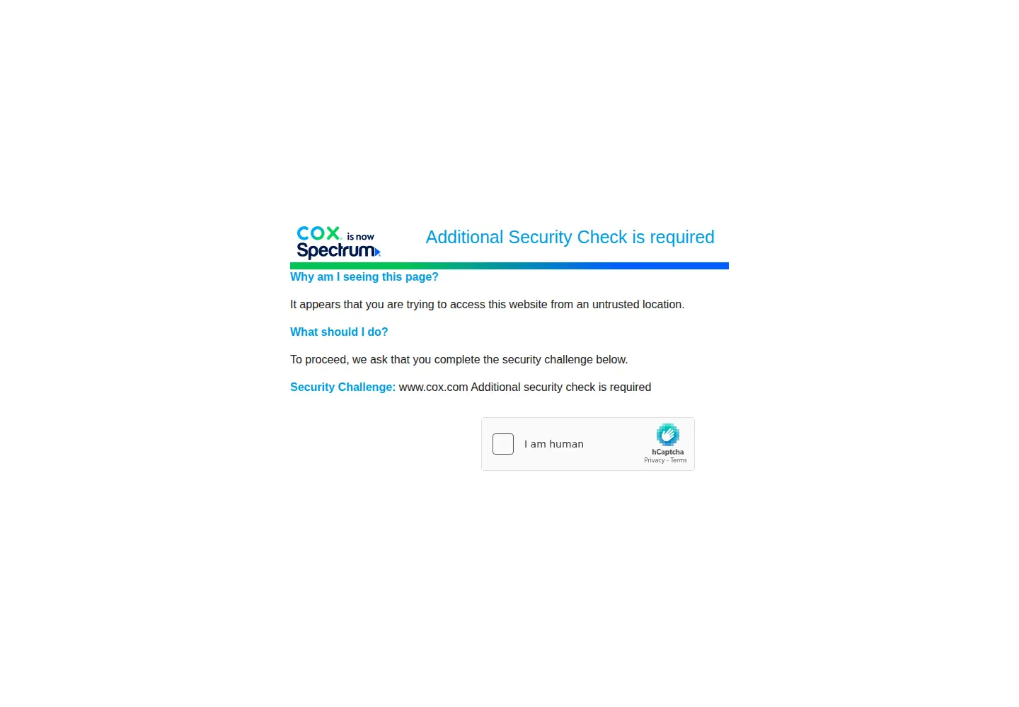 Screenshot of cox.net