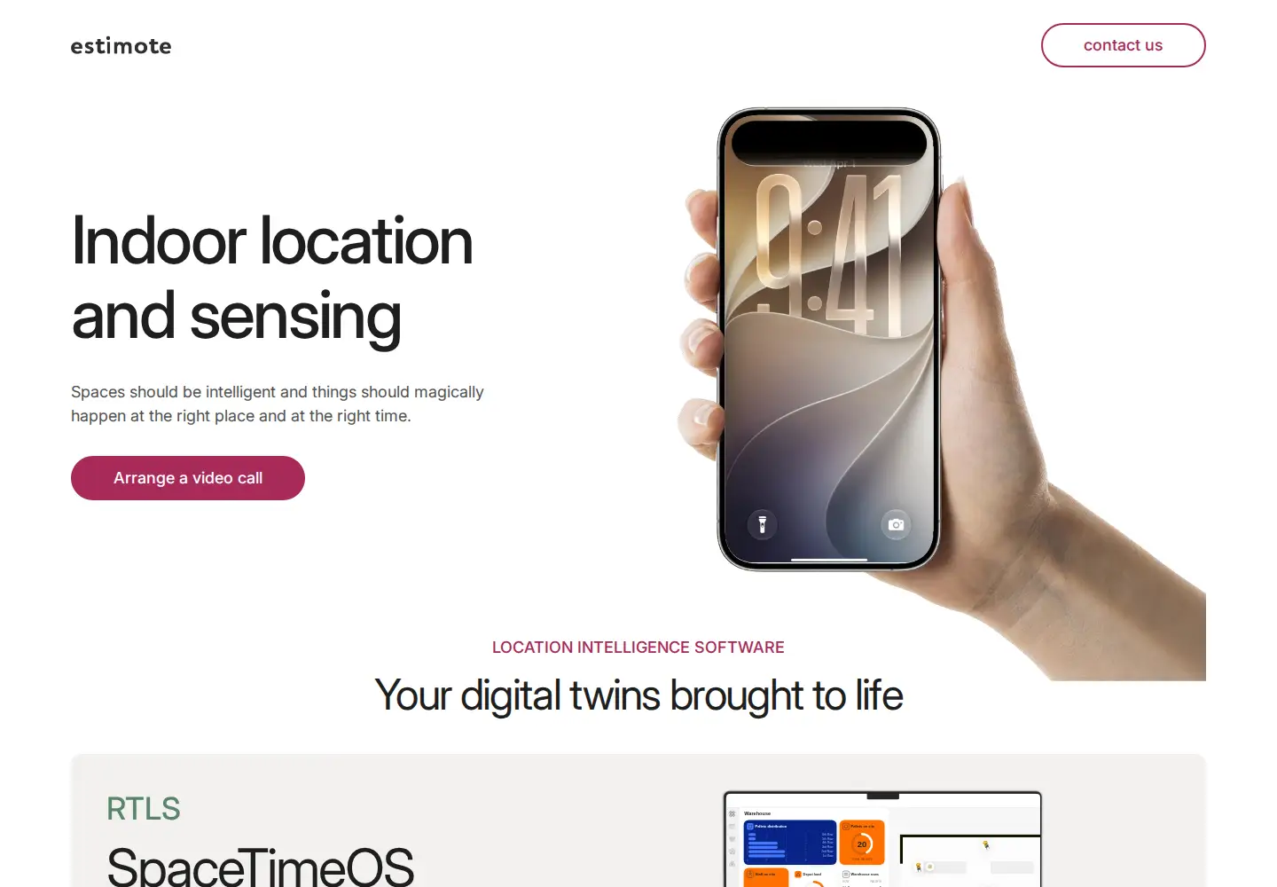 Screenshot of estimote.com