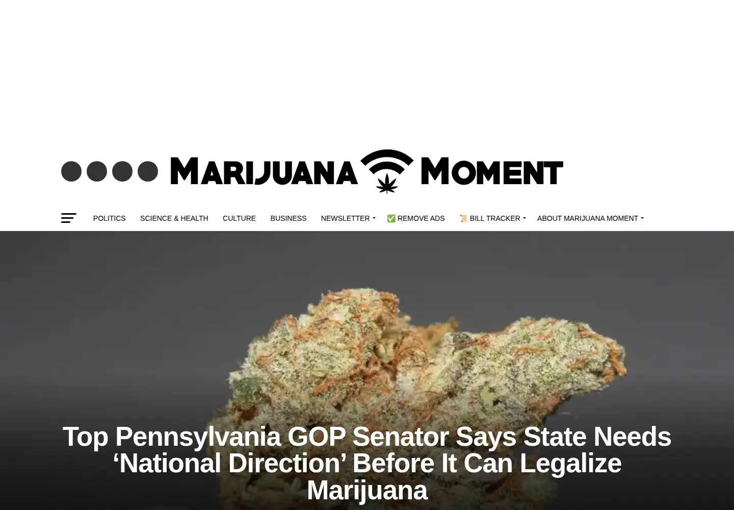 Screenshot of marijuanamoment.net