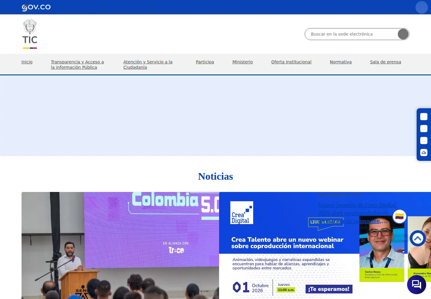 Screenshot of mintic.gov.co