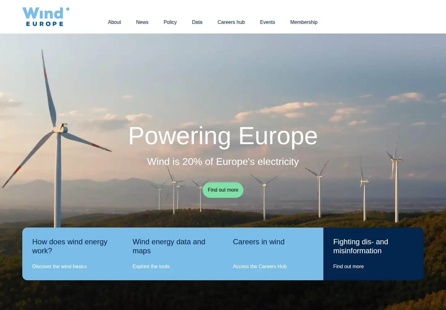 Screenshot of windeurope.org