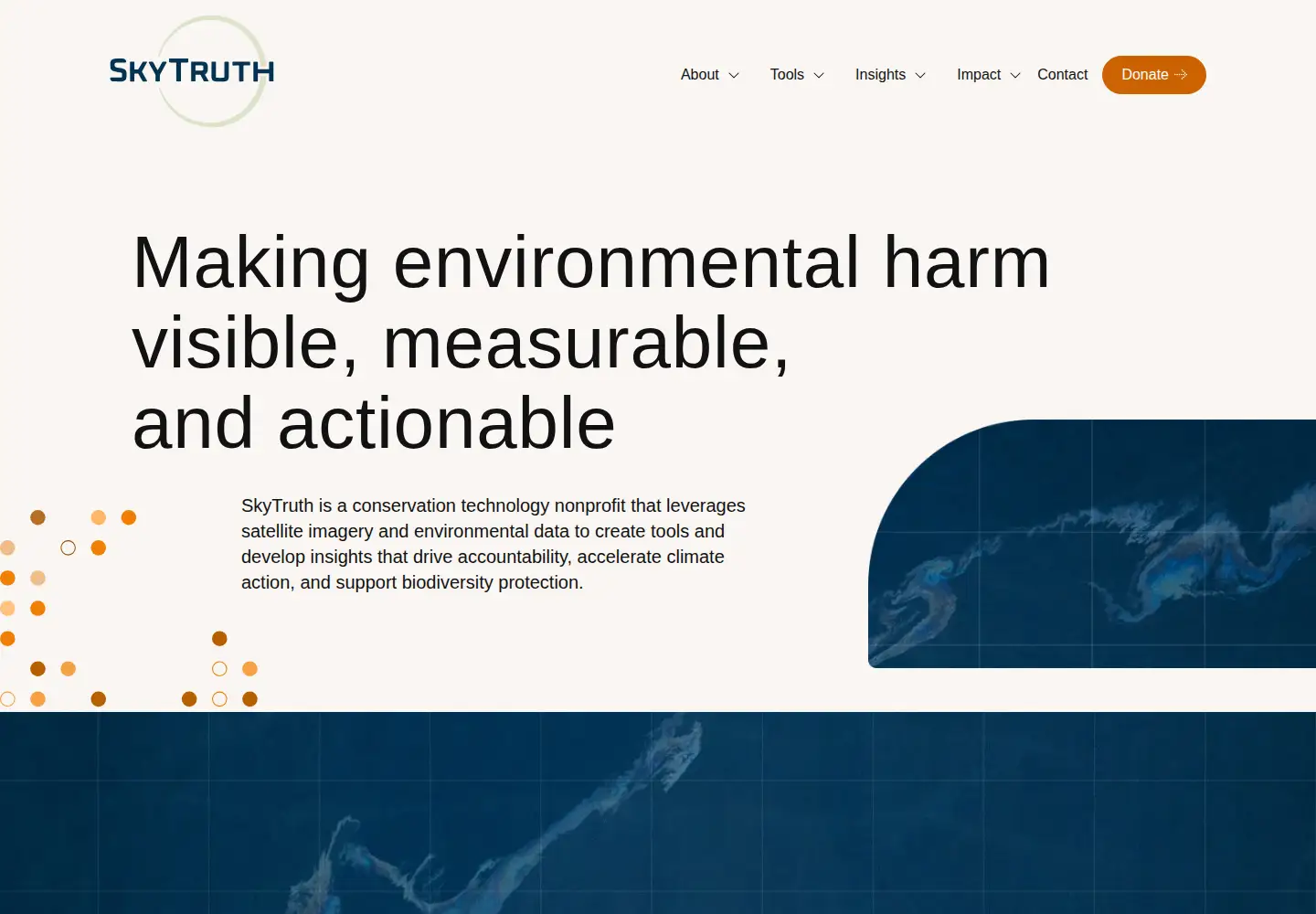 Screenshot of skytruth.org