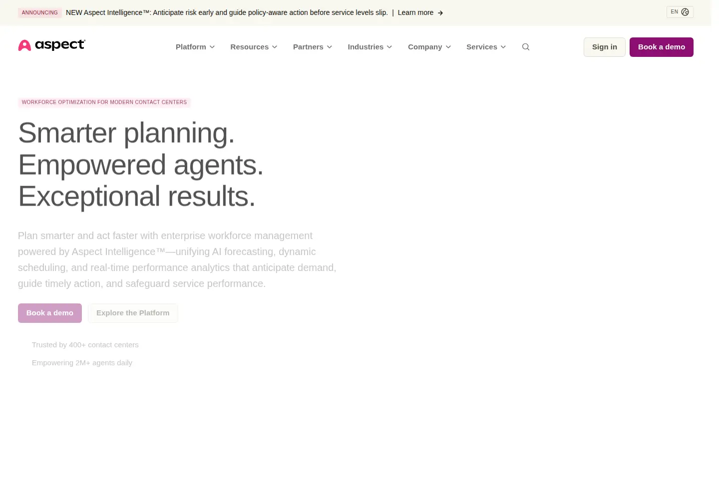 Screenshot of aspect.com