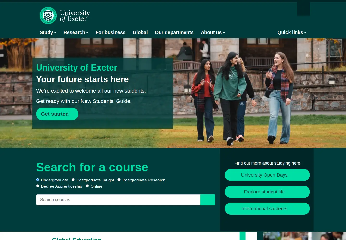 Screenshot of ex.ac.uk