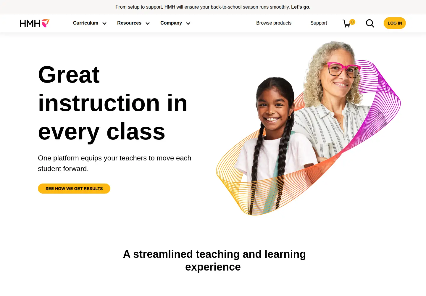 Screenshot of hmhco.com