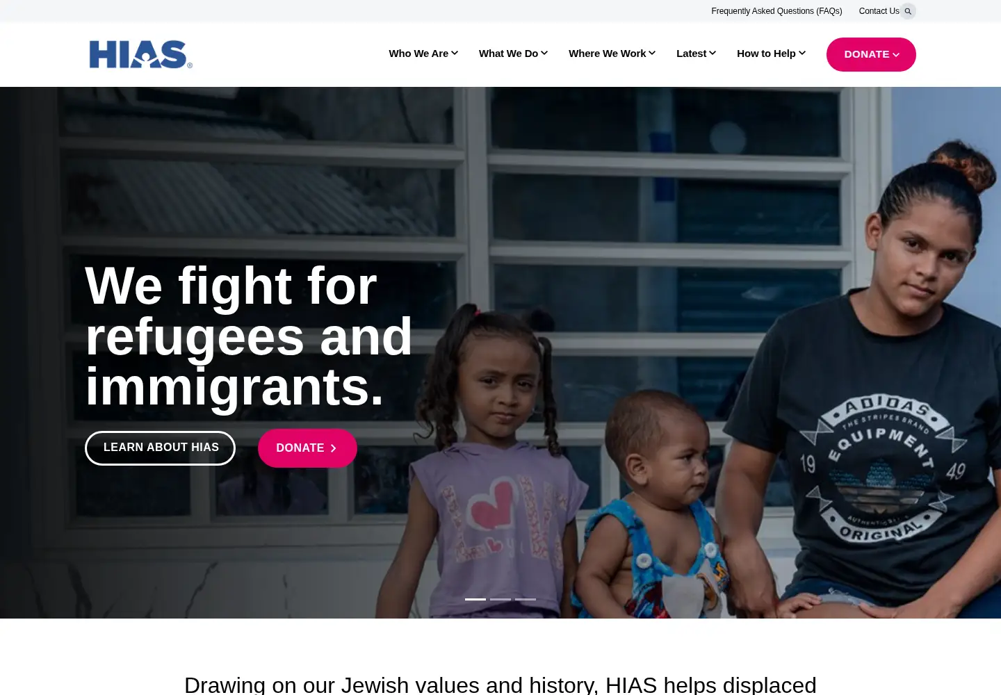 Screenshot of hias.org