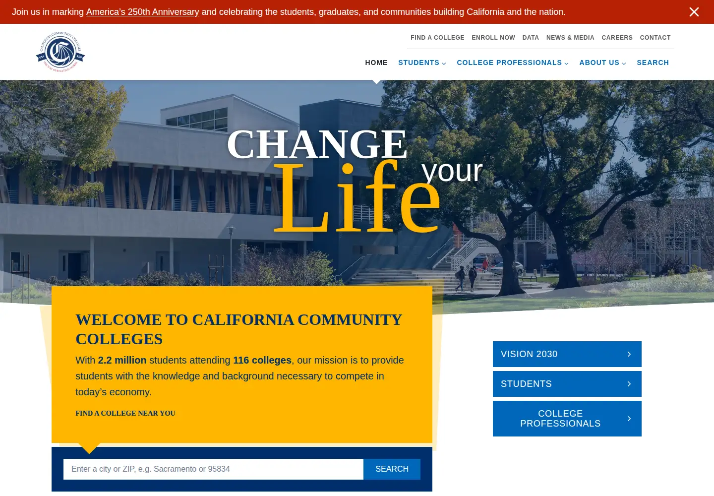 Screenshot of cccco.edu