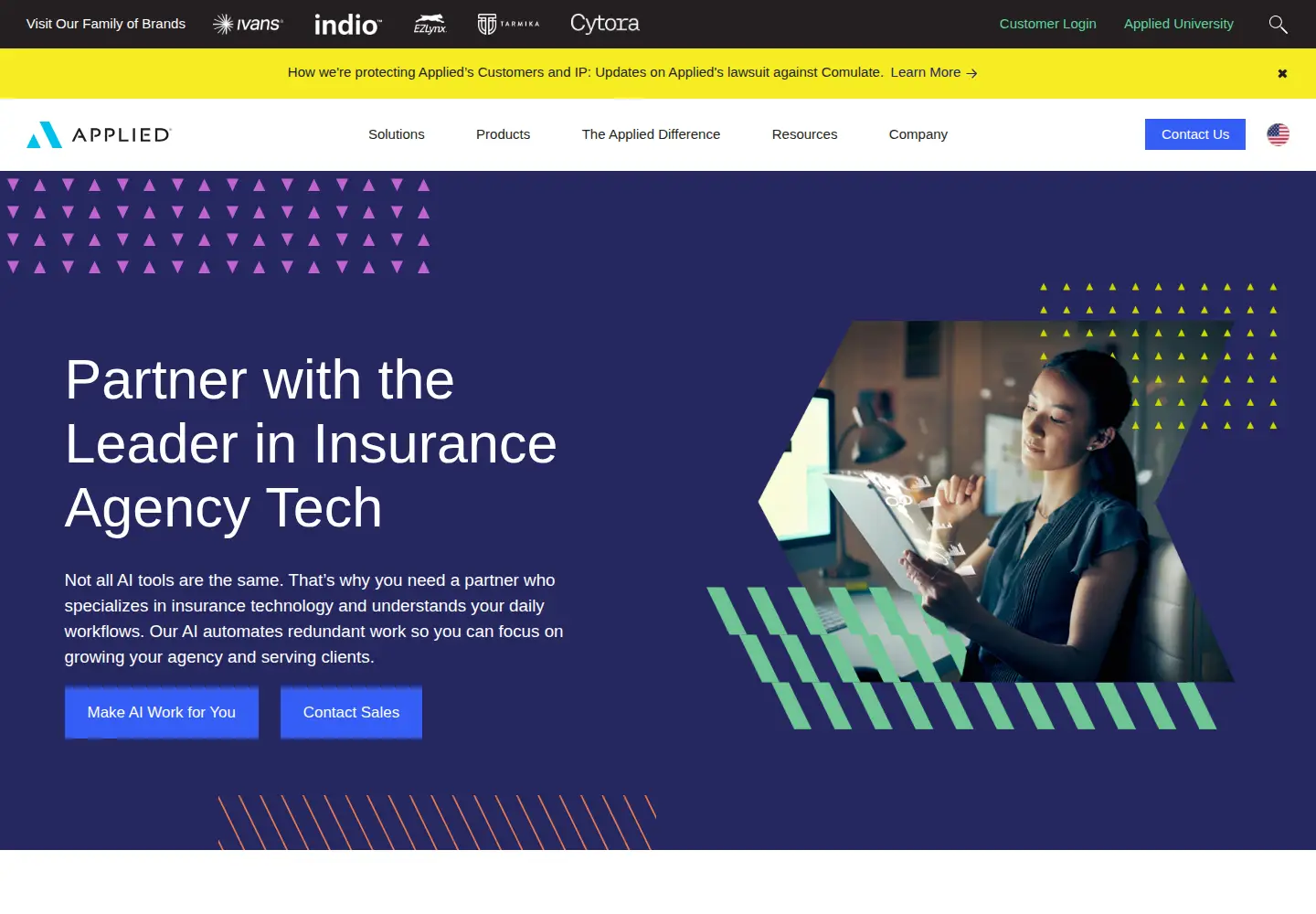 Screenshot of appliedsystems.com