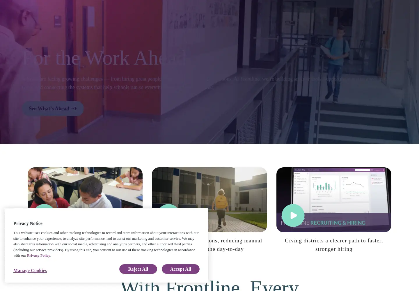 Screenshot of frontlineeducation.com