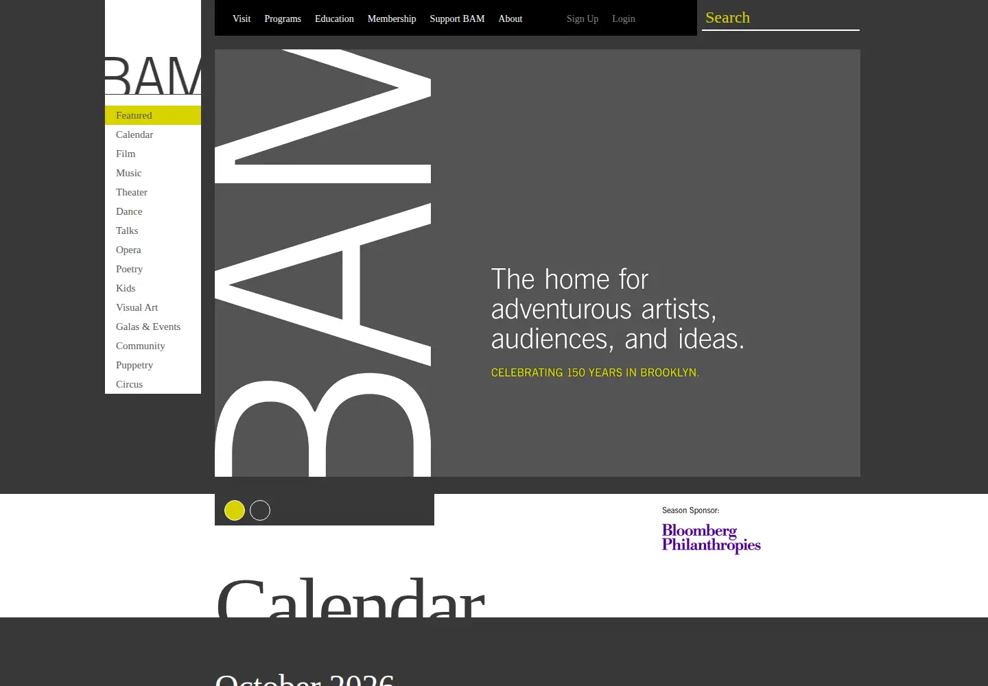 Screenshot of bam.org