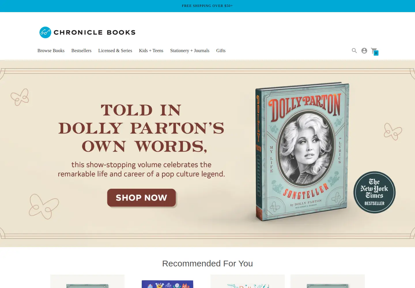 Screenshot of chroniclebooks.com