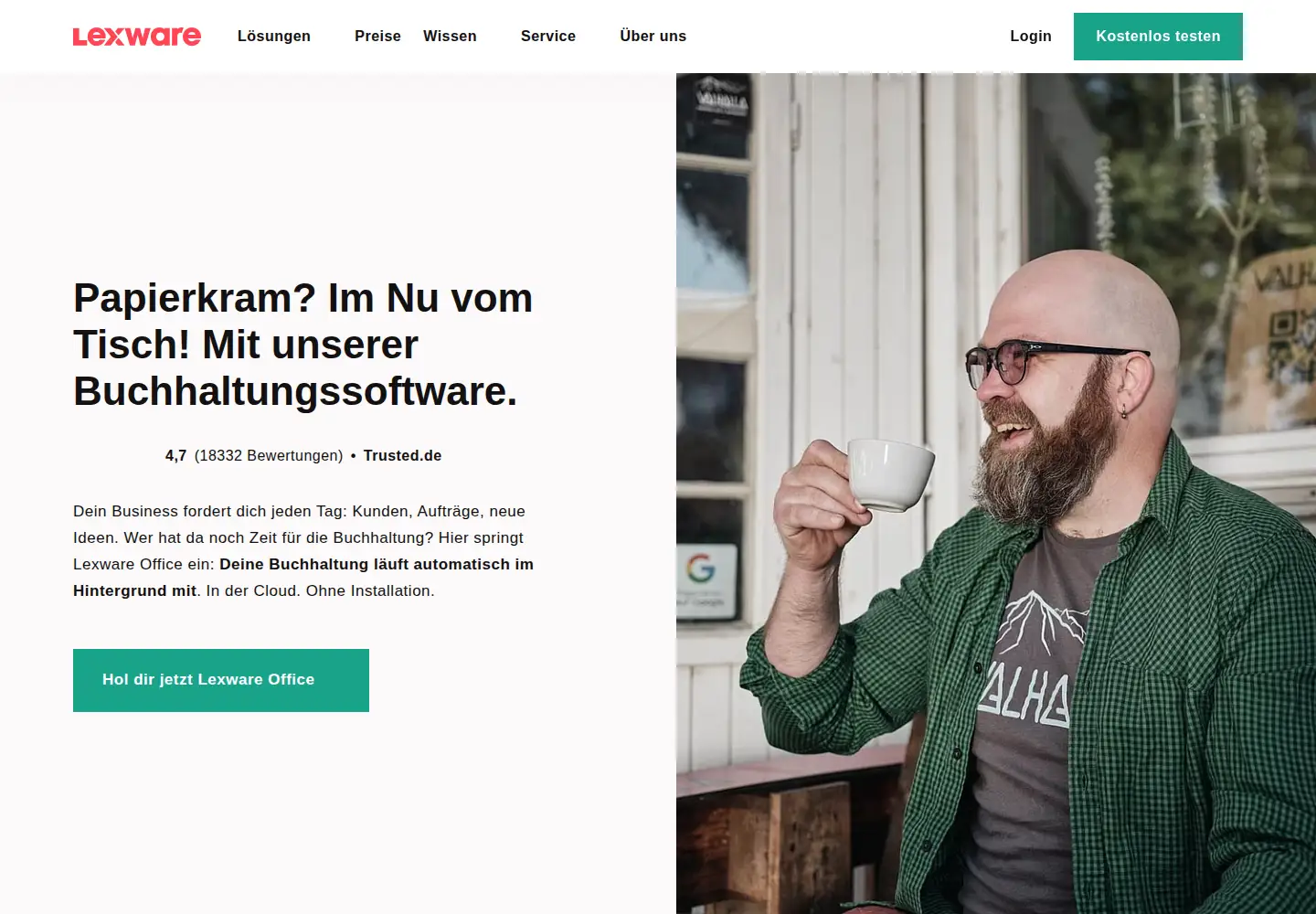 Screenshot of lexoffice.de