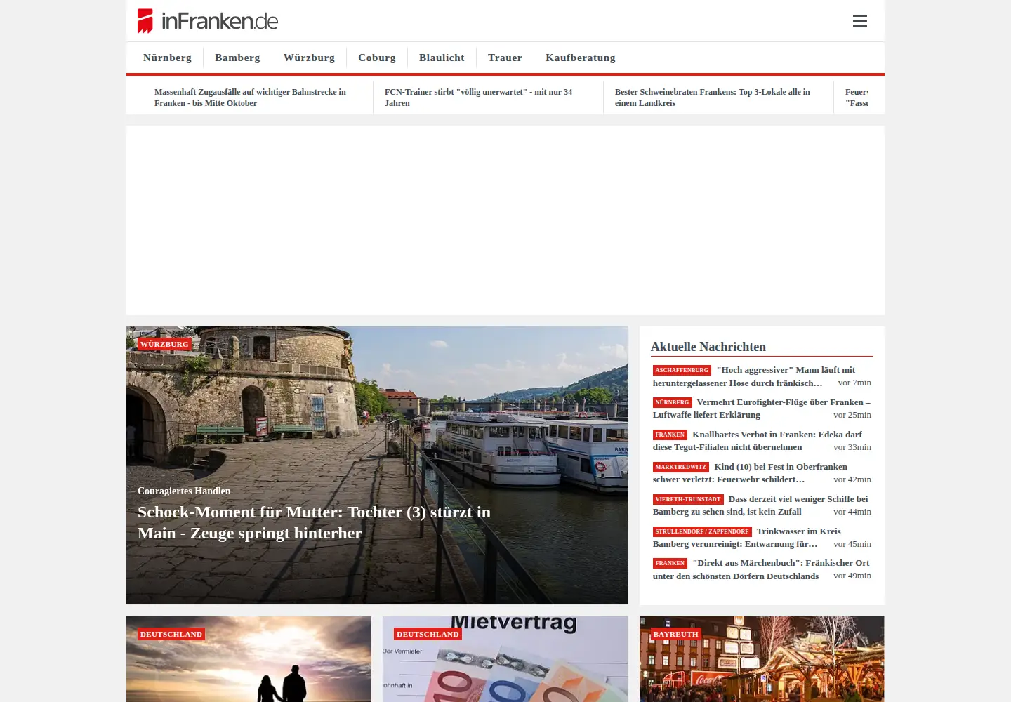 Screenshot of infranken.de