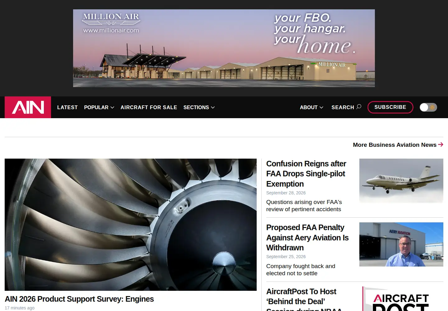 Screenshot of ainonline.com