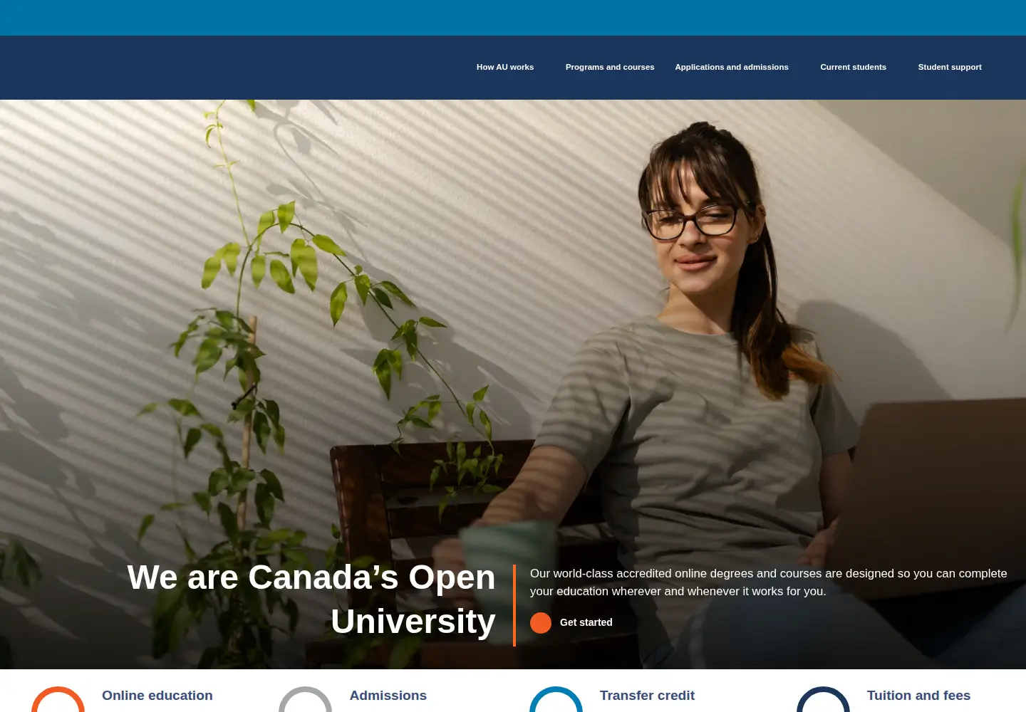 Screenshot of athabascau.ca