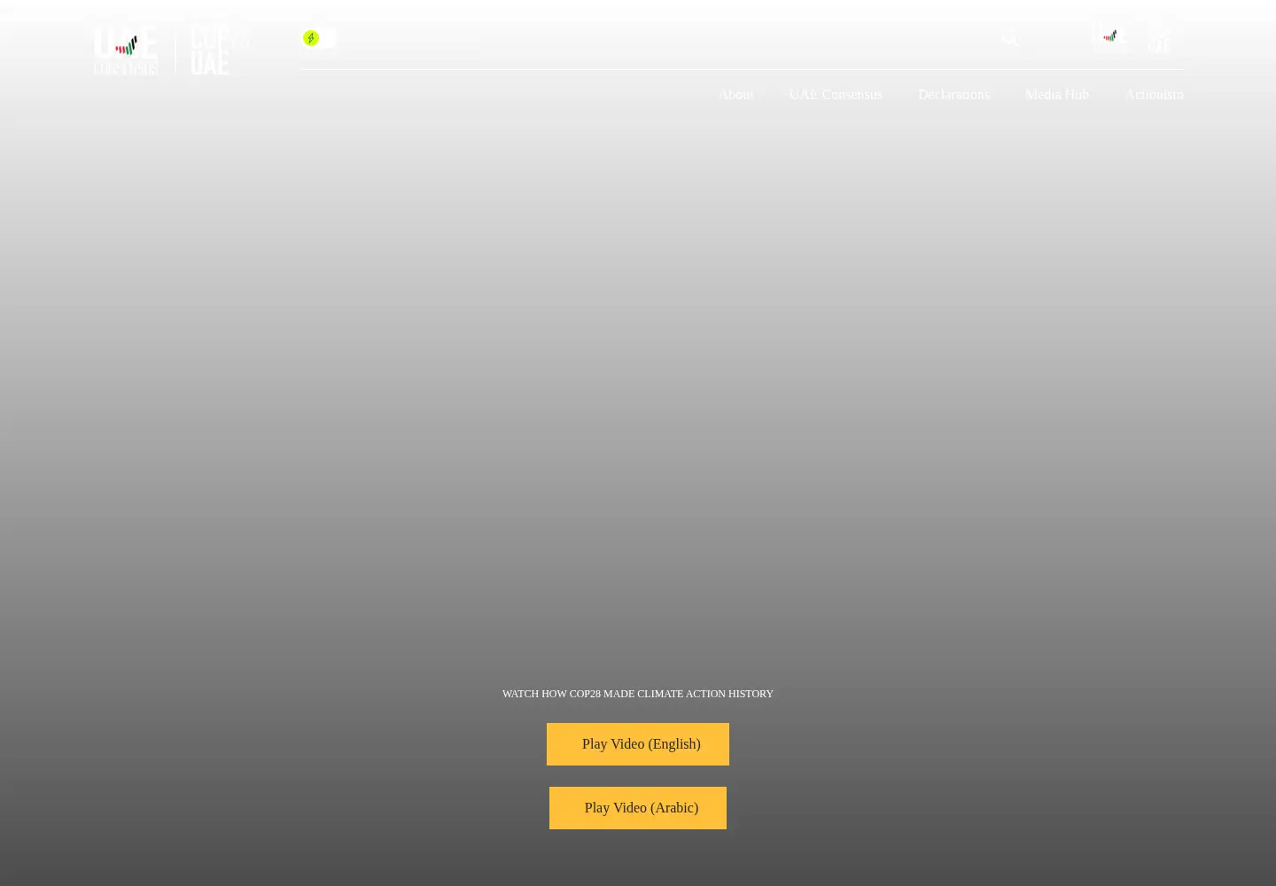 Screenshot of cop28.com