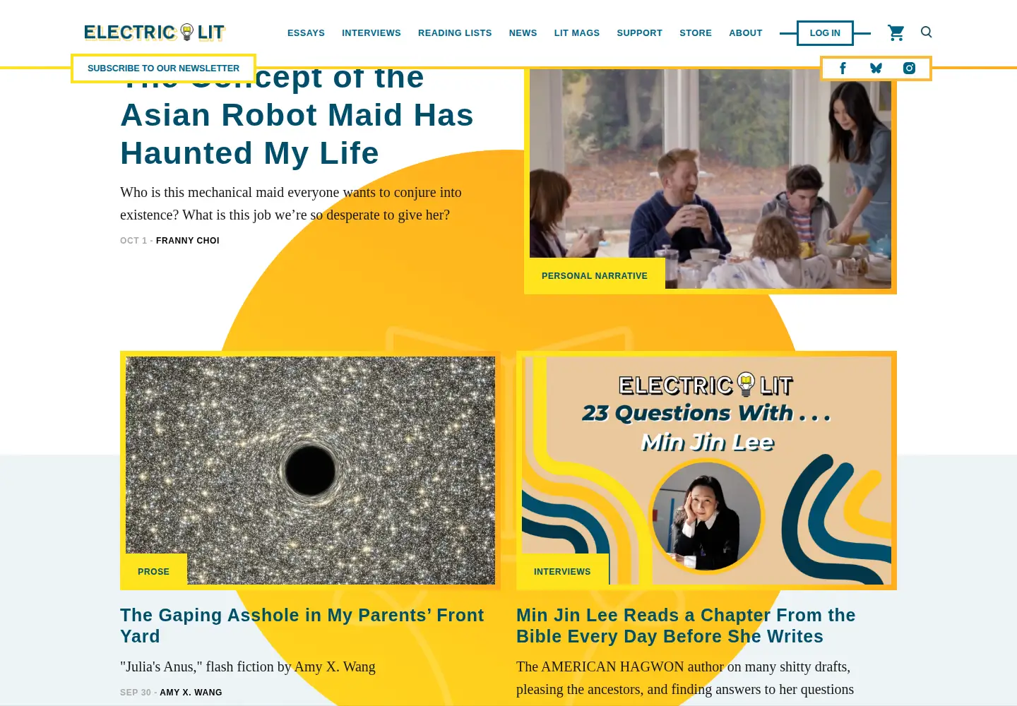 Screenshot of electricliterature.com