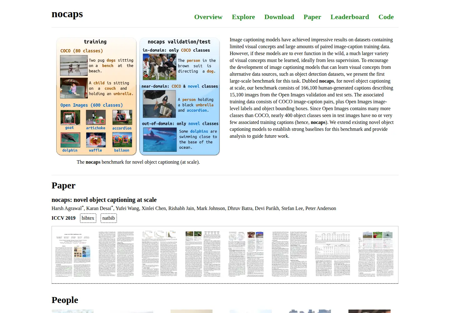 Captured homepage of nocaps.org in the current scan