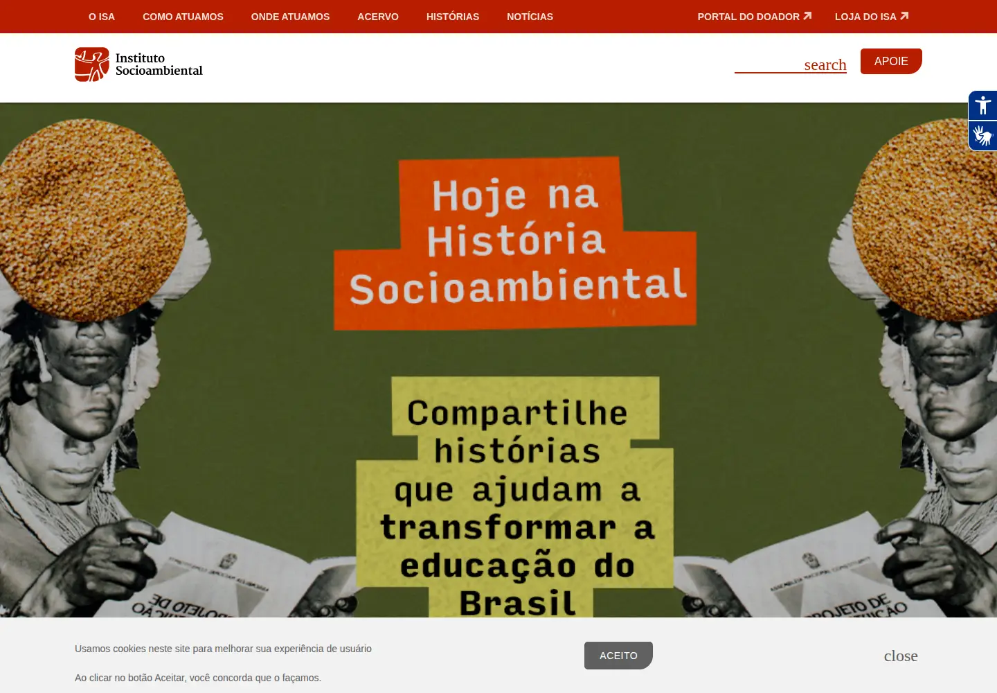 Screenshot of socioambiental.org