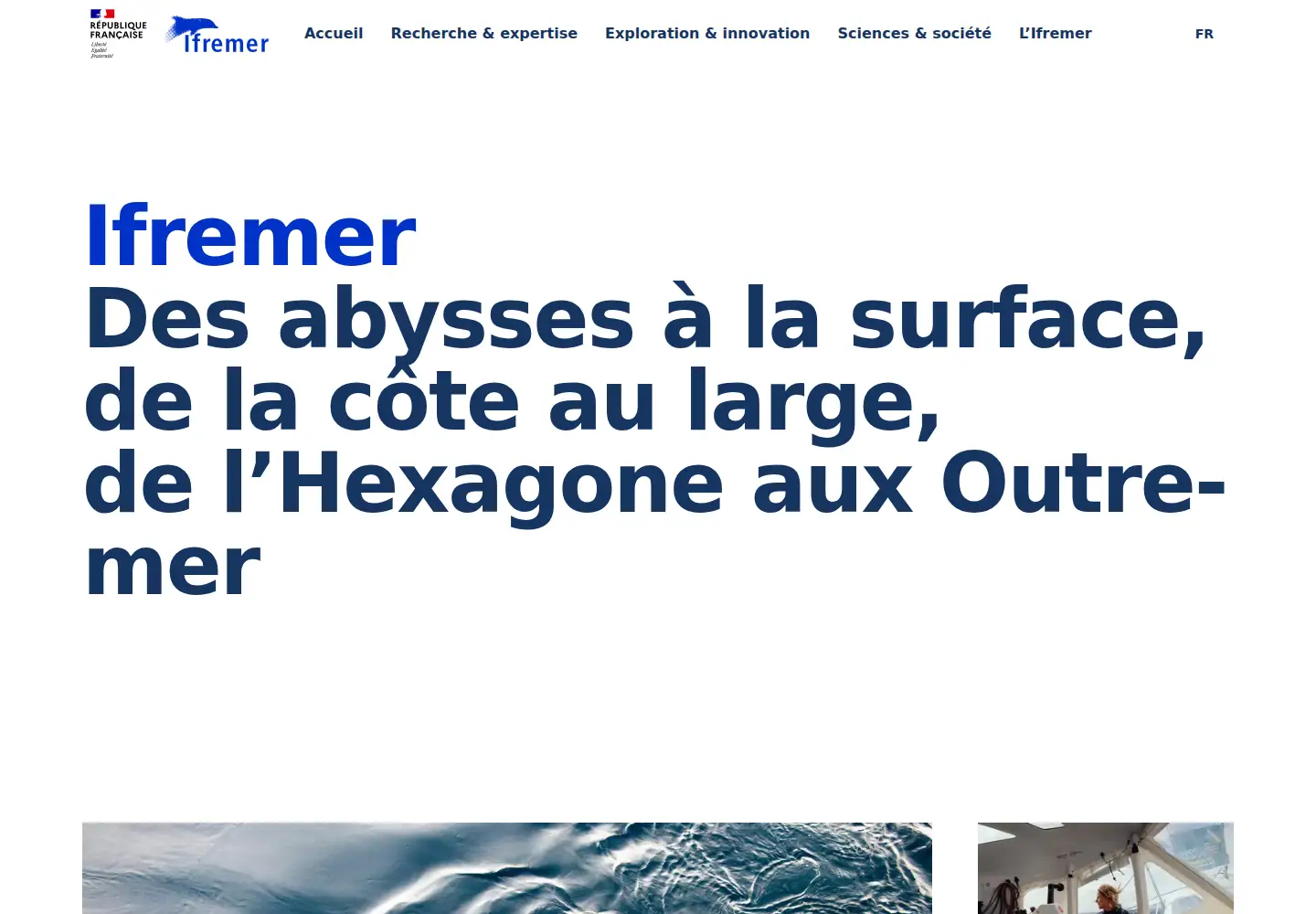 Screenshot of ifremer.fr