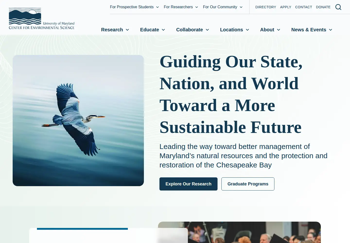 Screenshot of umces.edu