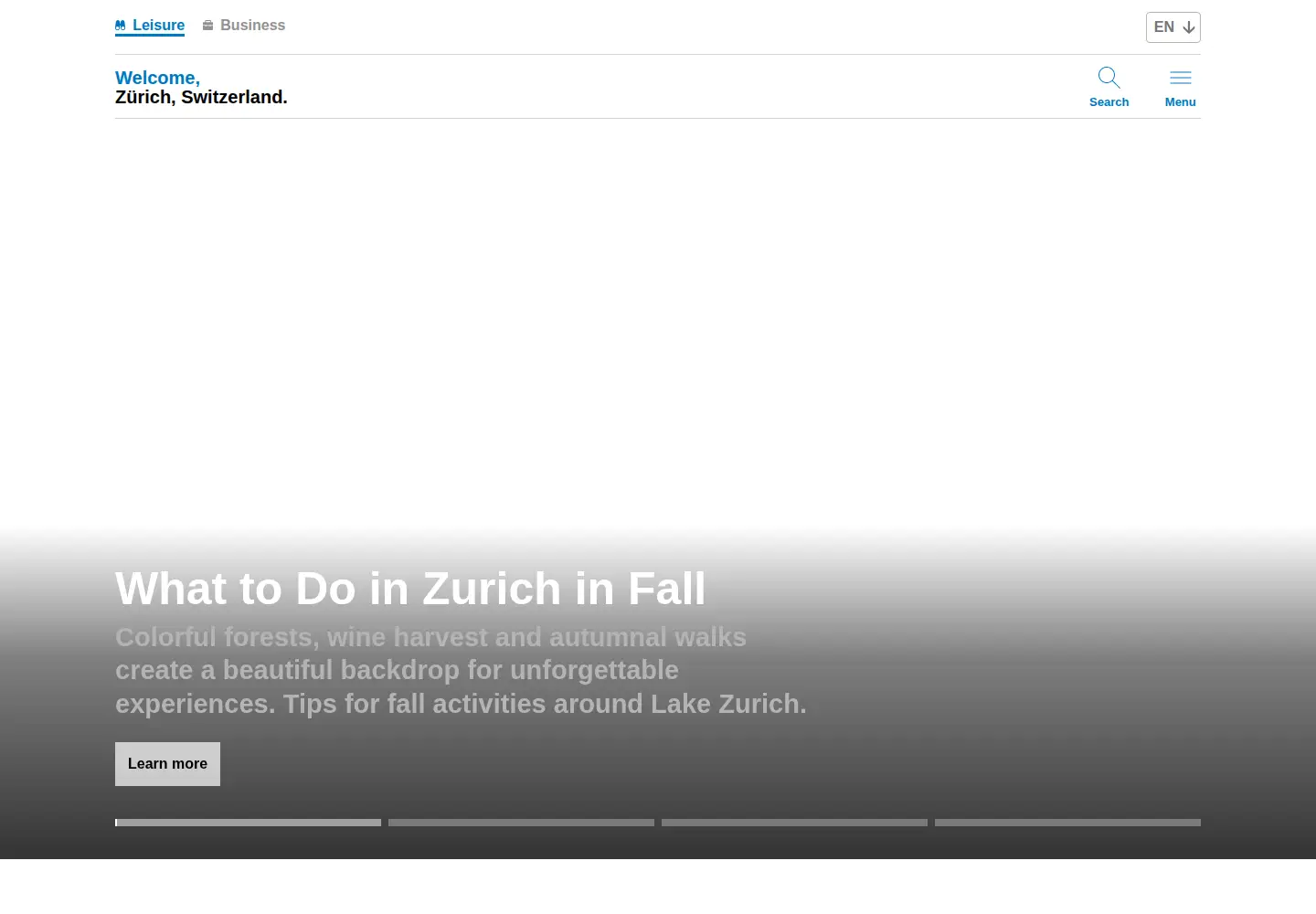 Screenshot of zuerich.com
