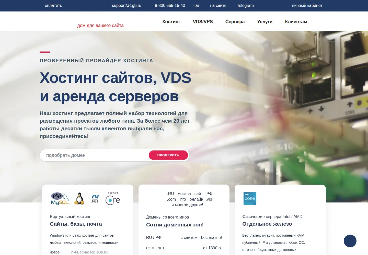 Screenshot of 1gb.ru