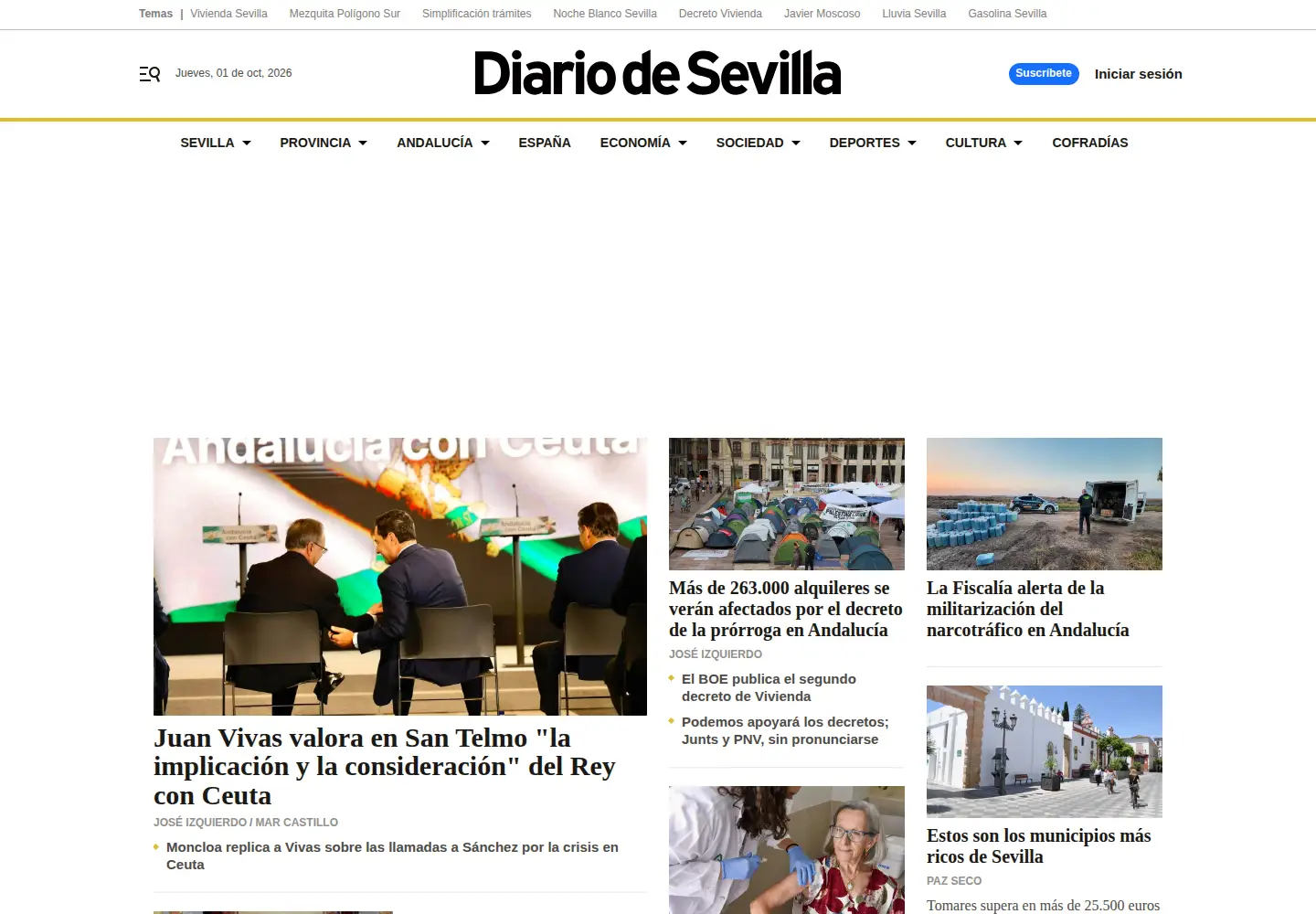 Screenshot of diariodesevilla.es