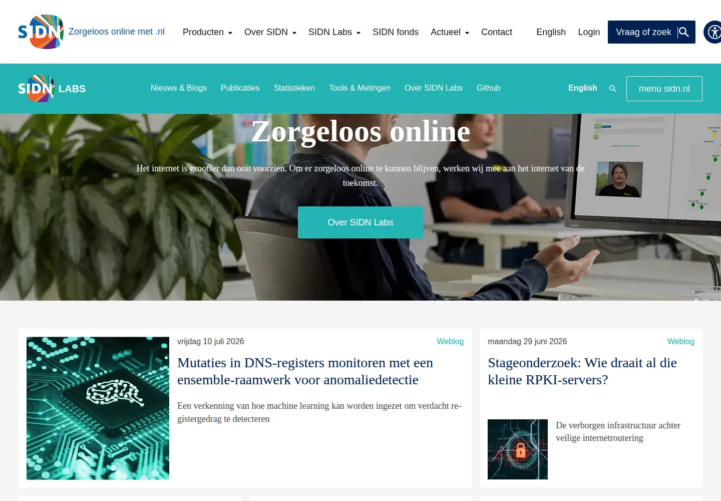 Screenshot of sidnlabs.nl