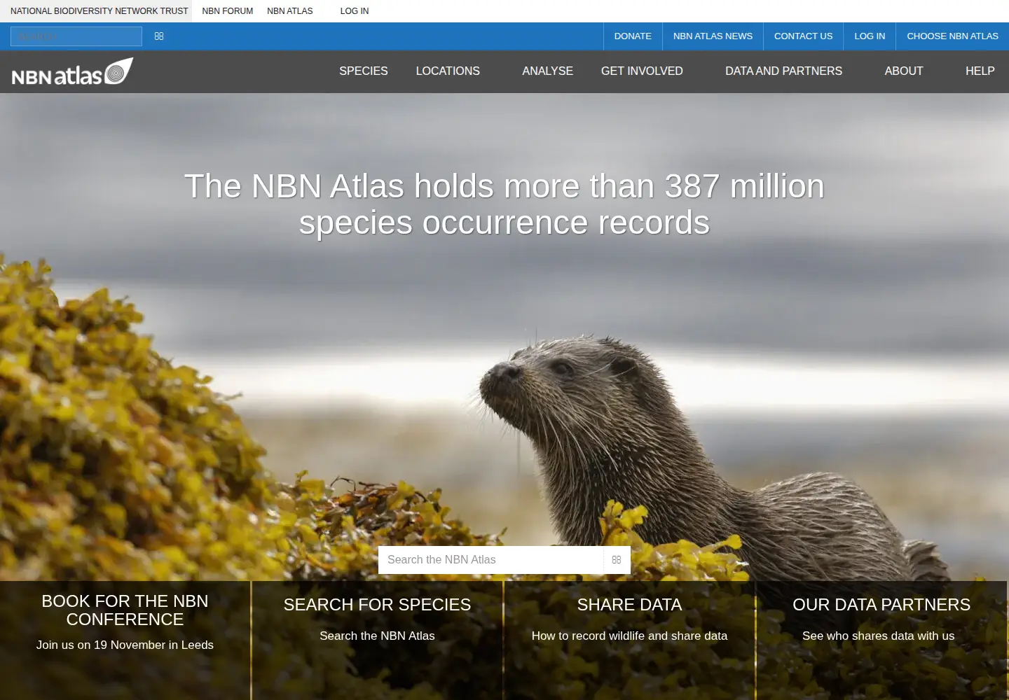 Screenshot of nbnatlas.org