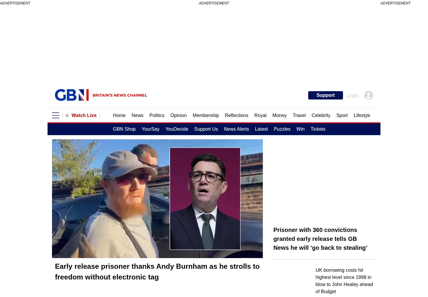 Screenshot of gbnews.com
