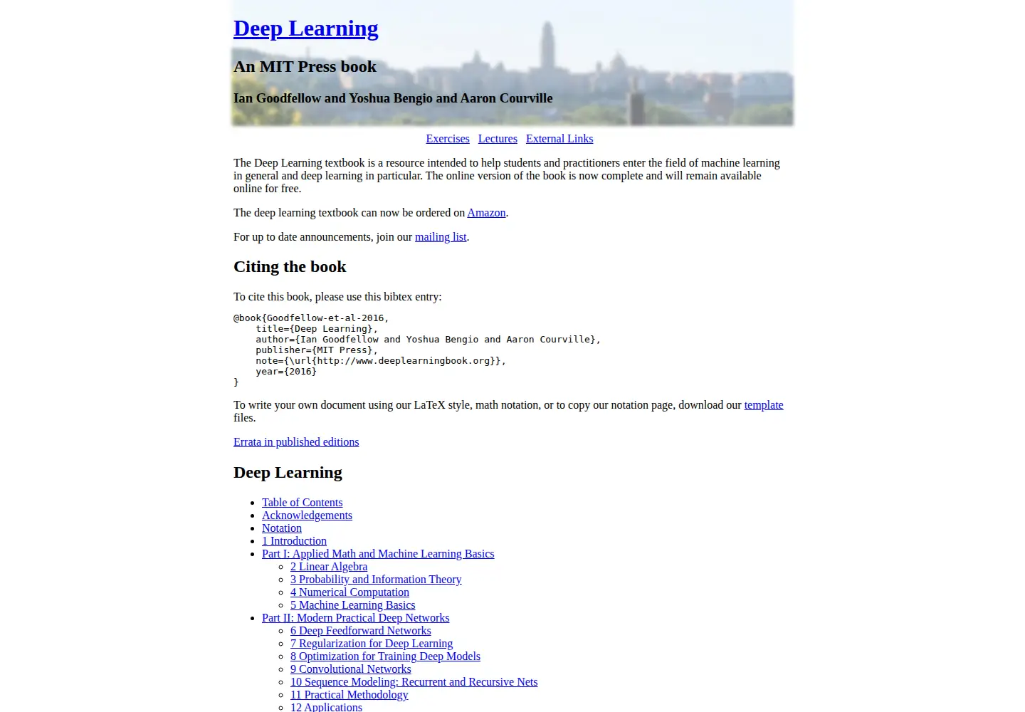 Screenshot of deeplearningbook.org