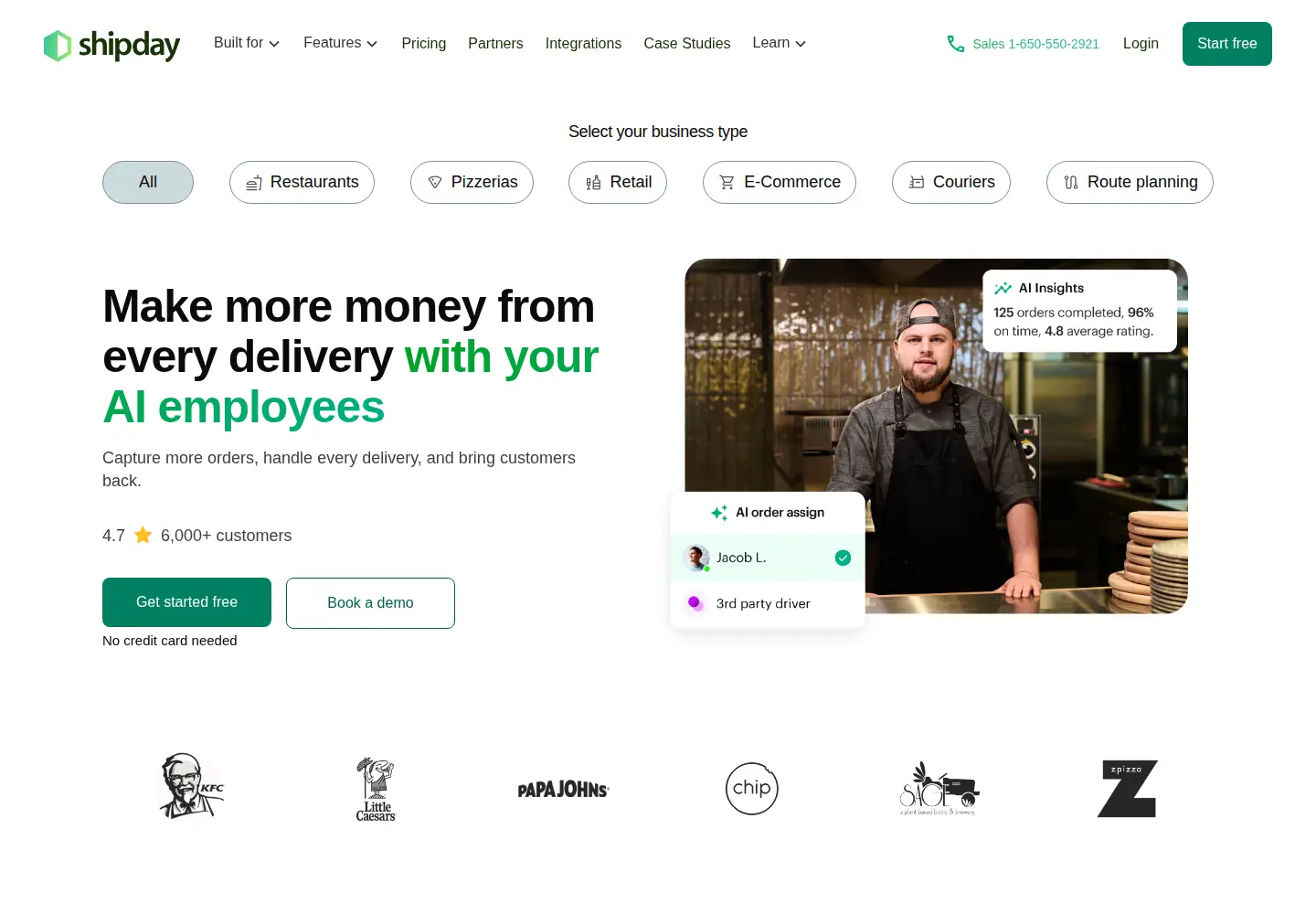 Screenshot of shipday.com
