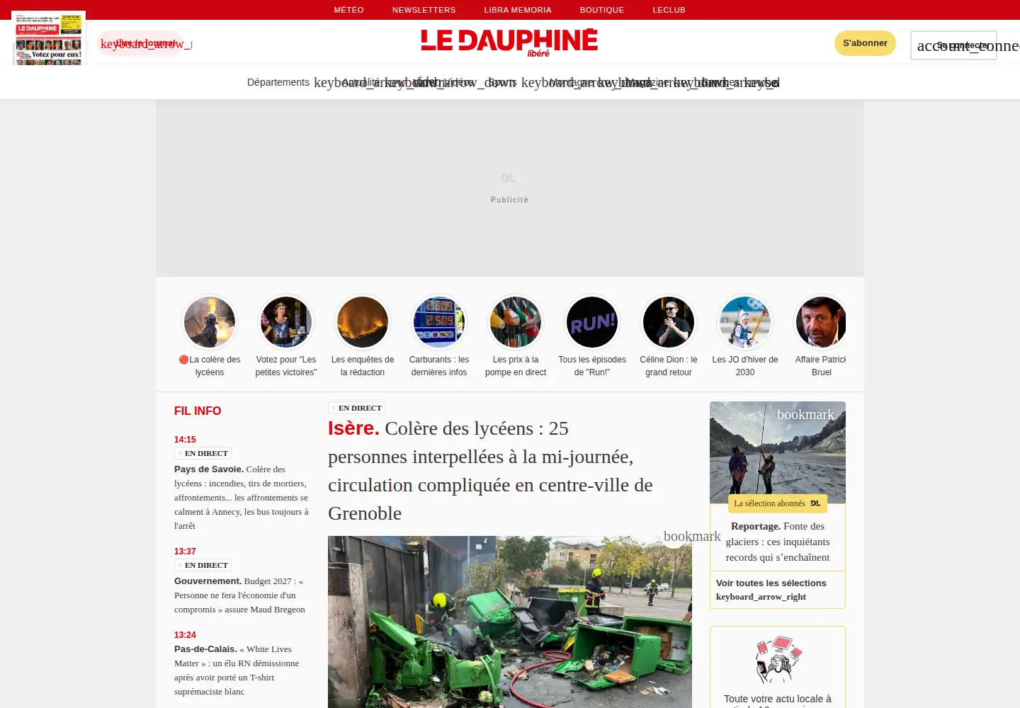 Screenshot of ledauphine.com