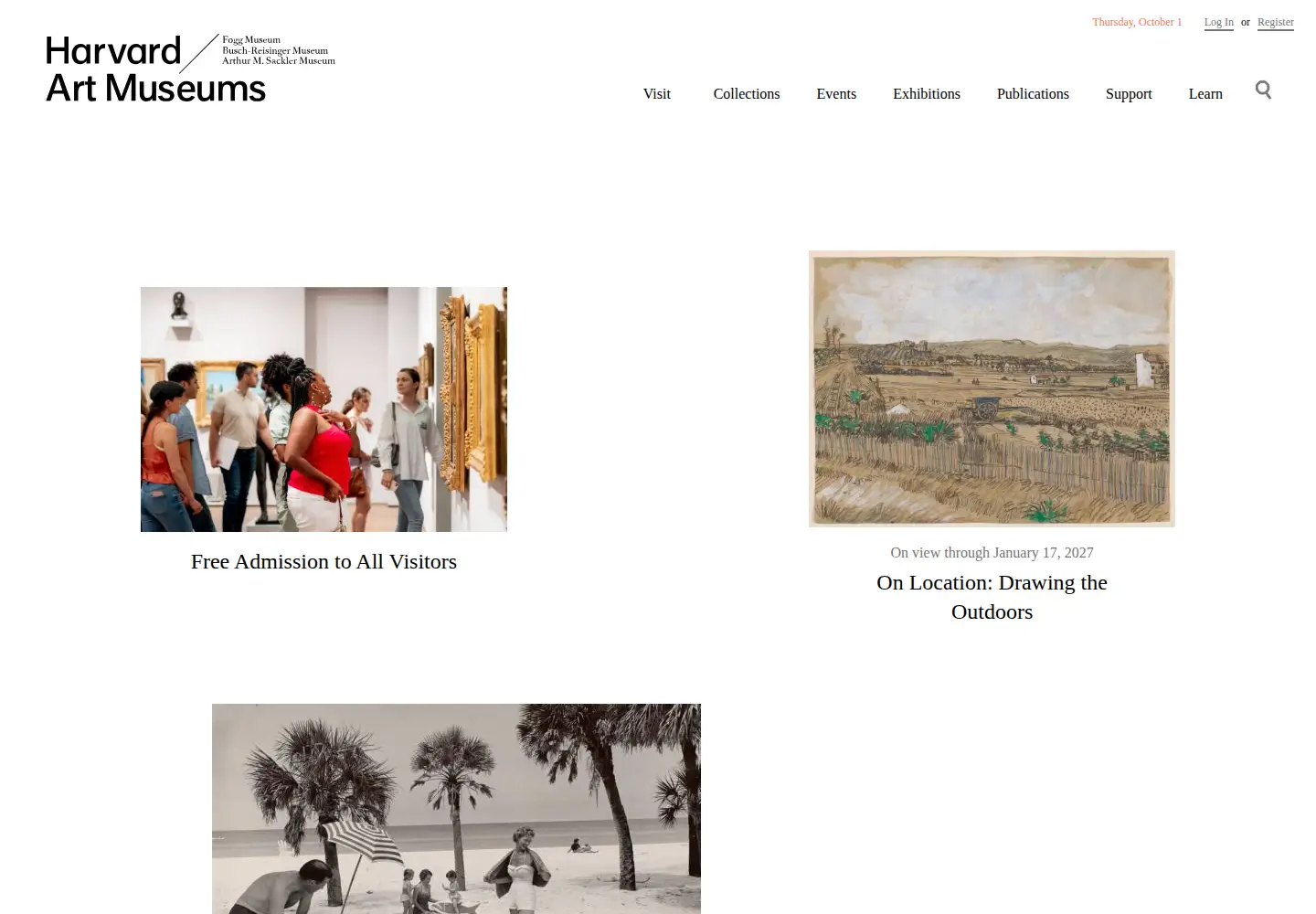 Screenshot of harvardartmuseums.org